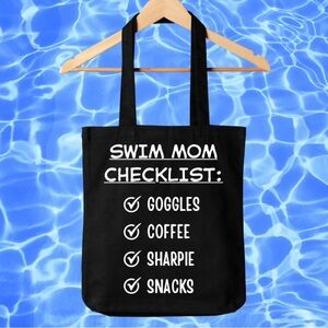 Swim Mom Checklist Swim Team Mom Competitive Swim Mom Tote Bag